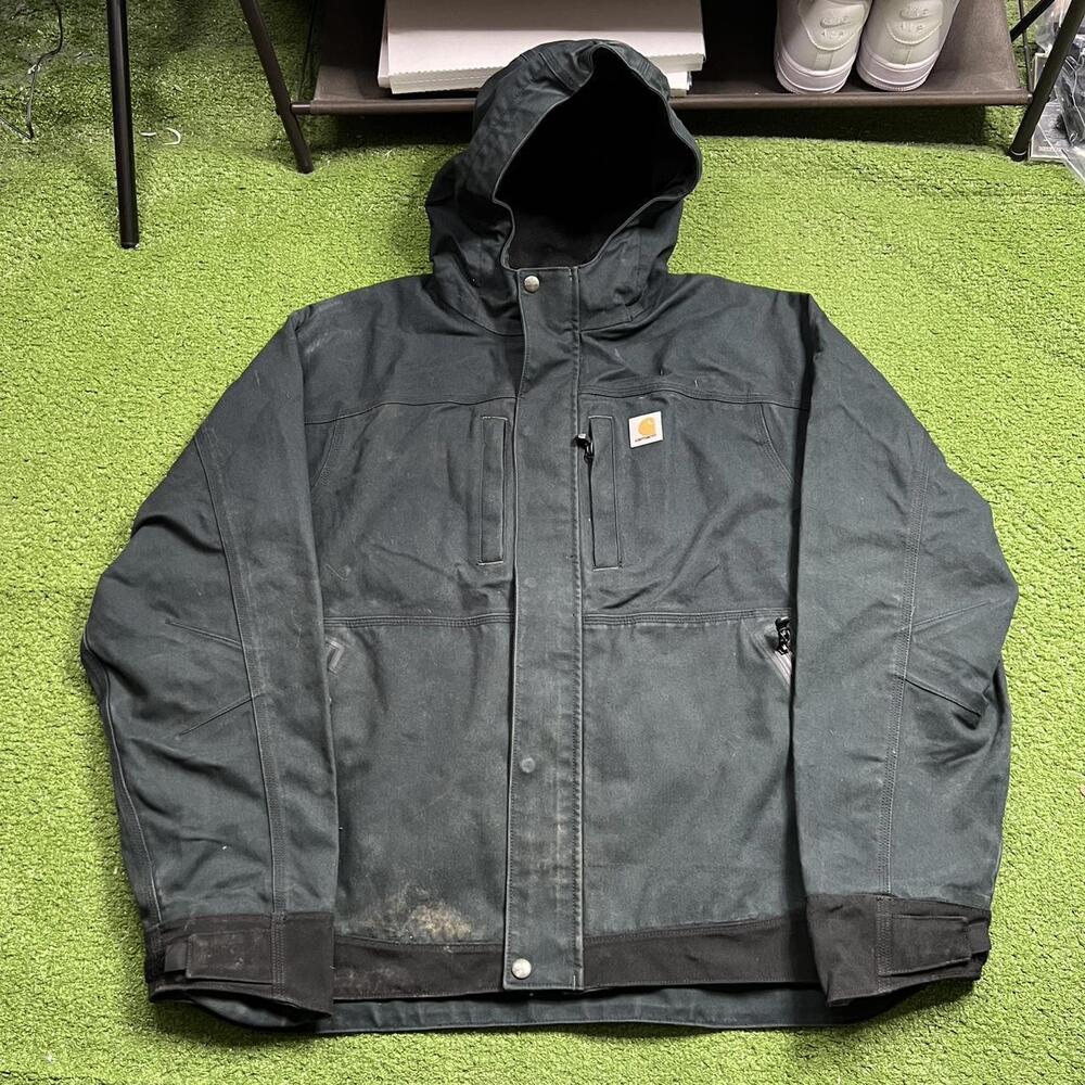 vintage carhartt j3372 full swing faded black jacket